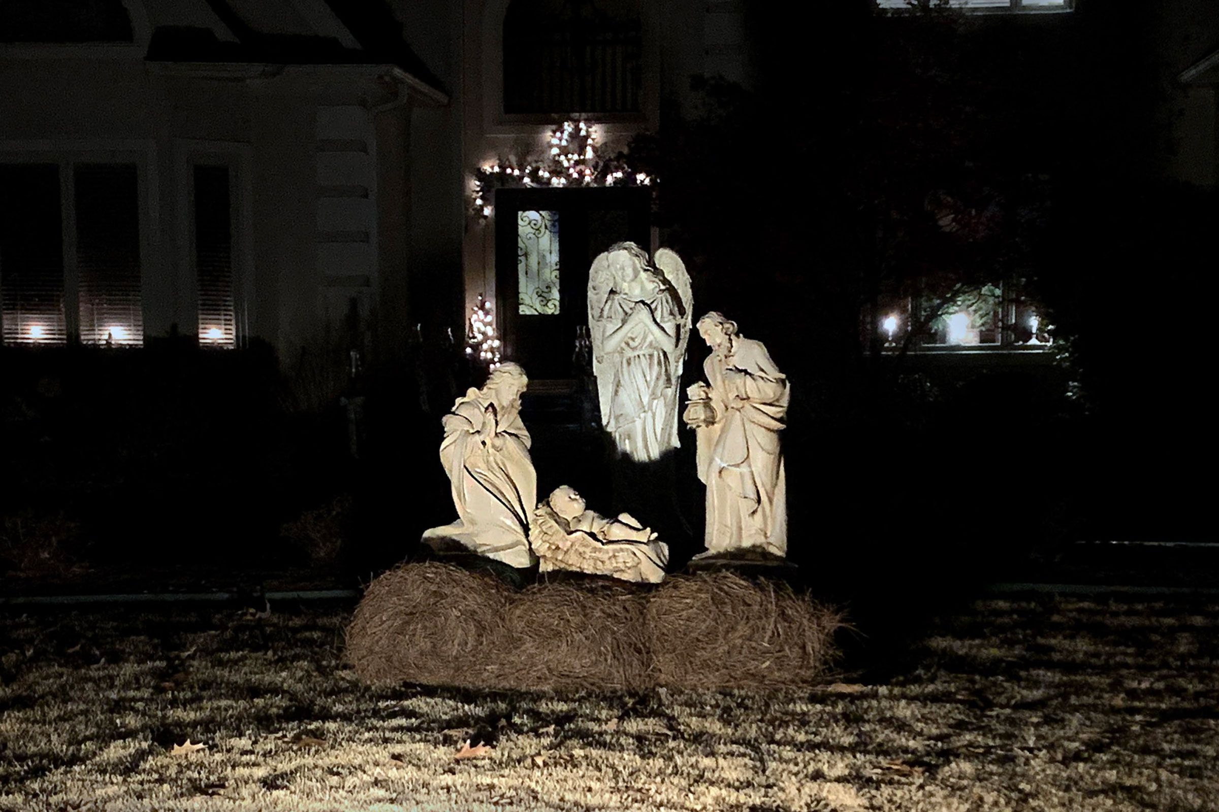 A Christmas manger scene